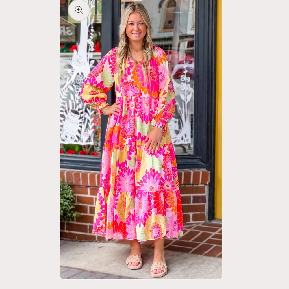J. Marie Leilani Maxi Dress Floral Print Boutique